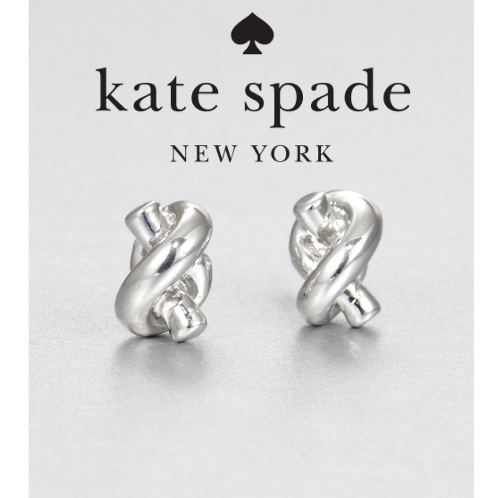 Kate Spade Silver Sailors Knot Stud Earrings